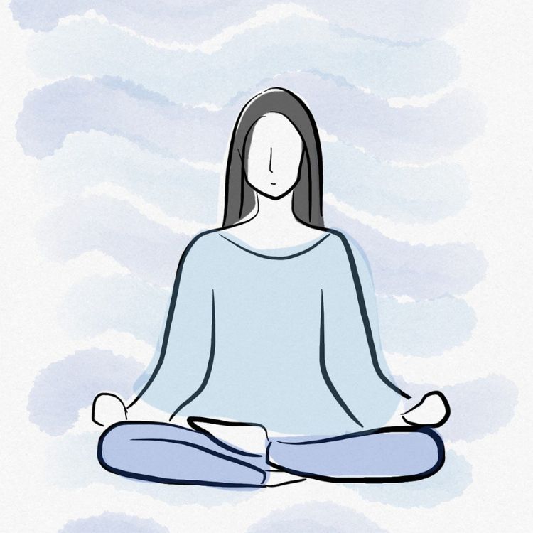 Pessoa meditando como uma das práticas do autocuidado.